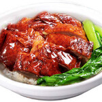 Hong Kong style roast duck clay pot rice