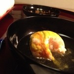 たか田八祥 - ２０１３年５月末日。当店名物　海老真丈と筍の椀。