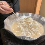 麻布 かどわき - 白子鍋