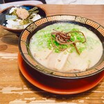 Nagahama Ramen - 　　ラーメンと明太子ごはんセット