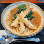 侍.うどん - ポパイカレーうどん海老天トッピング1,300円♪