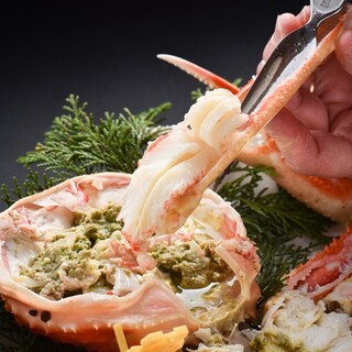 プレミアム越前がに蟹みそと蟹の身を合わせると最高！