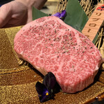 北海道焼肉 かねうし - 知床和牛リブロースステーキ