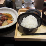 五穀 - 鶏と野菜の甘酢あんかけ定食１０８０円