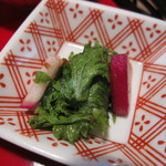 粟 - わさび菜と蕪