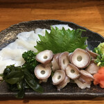 鳥半・魚半 - 生タコ刺身　吸盤はリクエスト