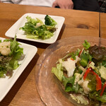 Kama Maru - グリーンサラダ(ハーフ) 撮る前に少し食べてしまった^^;