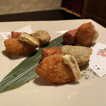 御料理 雫 - 揚げ物盛り合わせ