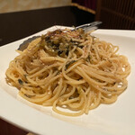 御料理 雫 - 高菜と明太子のパスタ