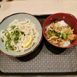 うどん038 - 朝セット（うどん＋豚丼）