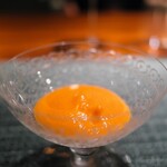 蒼 - 完熟パプリカのこれも濃厚ムース。トマトのエキスでジュレかけ。