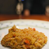 蒼 - 丹後の香箱蟹たっぷりのリゾット。蟹いっぱいの中にリゾットが少量な感じ(笑)