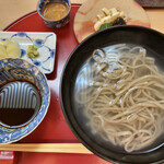 喰切料理 八方 - はい。という事で、食事は湯だめ蕎麦。