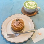 Petika sukemasacoffee - 『抹茶ラテ(Hot)』
                        『かぼちゃのモンブランタルト』