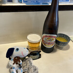 森田屋 - 瓶ビールは大と、中瓶があります