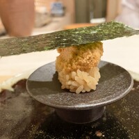 鮨 まるふく - あん肝の海苔巻き