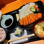 茶寮 ふ川 - 道産豚のとんかつ膳