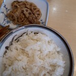 さんご - はすのきんぴら、ご飯