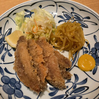 新宿割烹 中嶋 - 鰯フライ、芥子とレモンで