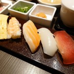 Yuzu An - 黒毛牛しゃぶしゃぶ膳(1,980円)のお寿司