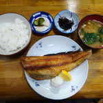 Shiihashi Shokudou - ほっけの開き（半身）定食850円