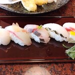 回転寿司 一番亭 - 沖縄のお魚5貫セット