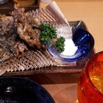 沖縄料理・島酒場 がらくた - もずくの天婦羅ハーフ