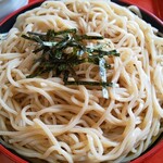 和風レストランまるまつ - 肉つけそば￥660税込みのざる蕎麦(R3.4.7撮影)