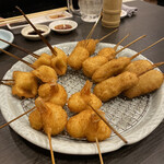 Kushizen - 串盛り　小芋　豚ヘレ　海老　チーズ春巻き