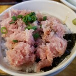 塩そば専門店 桑ばら - ネギトロ丼と塩かけそばの定食