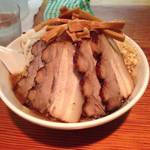 極太濁流ラーメン ら・けいこ - ラーメン（ニンンク）￥730　炙り煮豚　￥350　メンマ増し￥50　201305