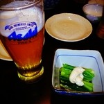 三陸居酒屋きりや - ビールとお通し