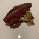 ラ クレリエール - 厚く切った　胸肉のロースト　リゾット添え