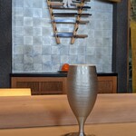 新日本料理おぶね - 錫製のビールグラス