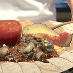 新日本料理おぶね - 無花果・今日人参・地元産薩摩芋