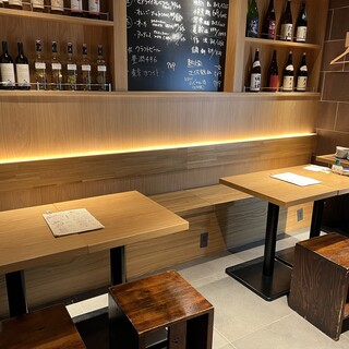 Extensive natural wine list and daily selection of sake