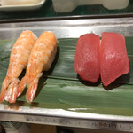 寿司 魚がし日本一 - エビ、赤身