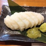 大衆そば居酒屋 永山 - 店仕込み 永山の板わさ