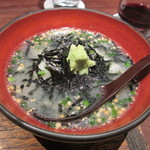 鳥茂 - 山葵と海苔の出汁茶漬け