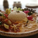 Spicy Curry WANYA - ケララシチューカレーと野菜カレーの2種盛り