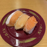 Sushi ro - サーモン3貫盛り/180円♪