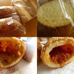 小夢木舎 - 料理写真:下の段は左がカレーパン、右がトマトと鶏の煮込んだ具入り