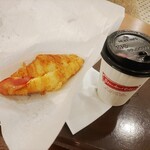 Cafe CROISSANT - ベーコン＆エッグサラダとドリンクのセット