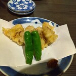 ワインと日本酒 居酒屋 Hana - 穴子のフリット花山椒とごぼうペースト