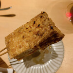 焼鳥 山もと - 今日の忘れられない3串①厚揚げ☆外は香ばしく中はふわふわなめらか〜
