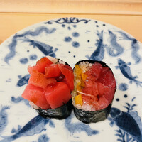 鮨 そえ島 - トロたく巻き