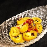 青辣椒的西式鹹菜