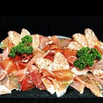 Luxurious prosciutto and salami platter