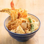 Seafood Ten-don (tempura rice bowl) set meal