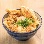Oyakodon set meal with hot egg and chicken Oyako-don (Chicken and egg bowl)